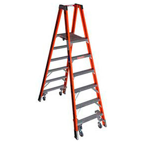 Werner 6' Type 1A Fiberglass Platform Ladder w/ Casters PT7406-4C