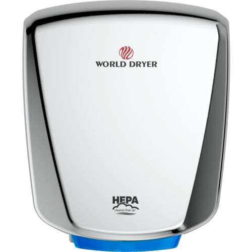 World Dryer® VERDEdri® Hi-Speed Hand Dryer, ADA Compliant, Polished Stainless, 120-277V
