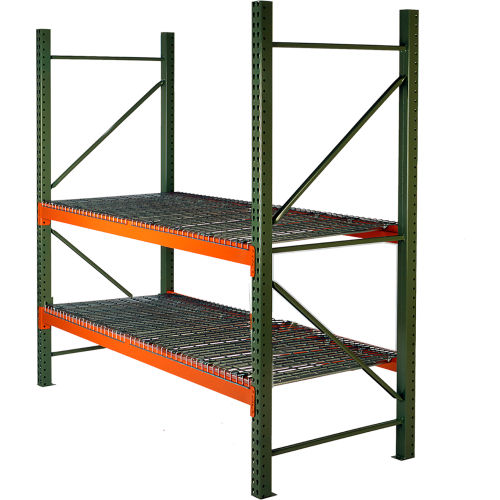 Husky Rack And Wire Teardrop Pallet Rack Starter With Wire Deck 120w X 42d X 96h 6007