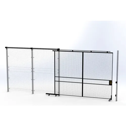 Husky Rack & Wire™ Welded Wire Security Partition Tunnel Slide Door, 10 ...