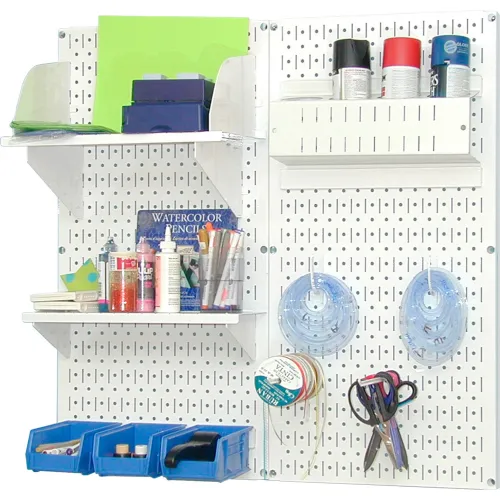 Wall Control Pegboard Hobby Craft Organizer Storage Kit, White, 32