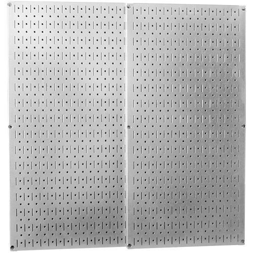 Wall Control Pegboard Pack- 2 Panels, Galvanized Metallic, 32&quot; X 32&quot; X 3/4&quot;