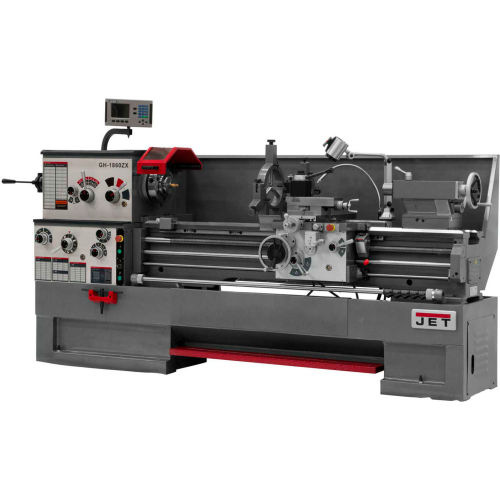 Jet 321571 GH-1880ZX Large Spindle Bore Lathe W/Newall DP700 DRO & Taper Attachment, 7-1/2 HP