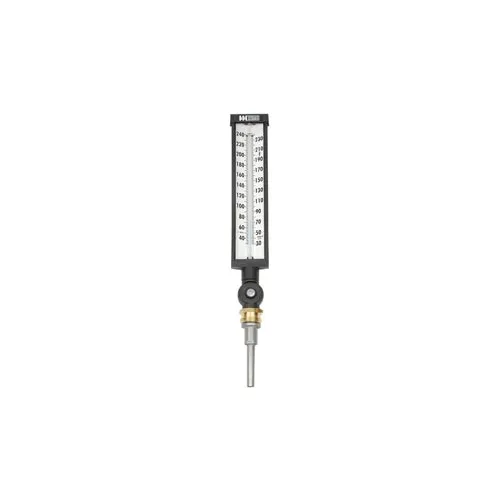 Thermometer, solid stem, similar to ASTM 44F, white backed, 66.5 +