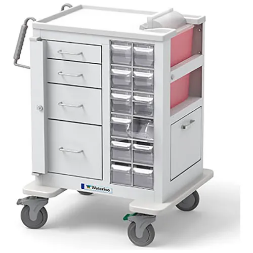 Tilt Bin Medical Supply Cart on Wheels