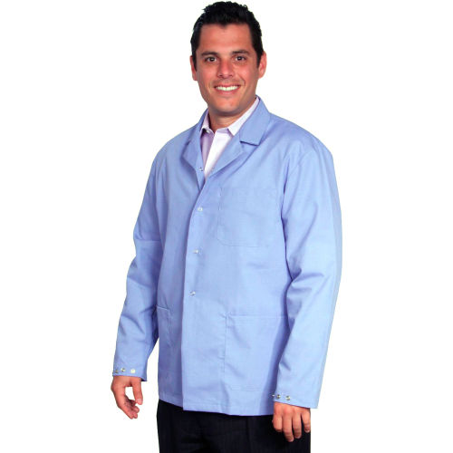 Unisex Microstat ESD Short Coat, Blue, 3XL