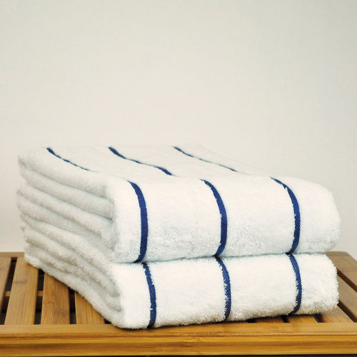 Welspun Pool Weft Stripe - Blue/White 64"L x 30"W, Blue/White - Pkg Qty 3