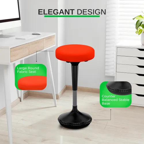 Uncaged Ergonomics: Wobble Stool Standing Desk Chair - Red