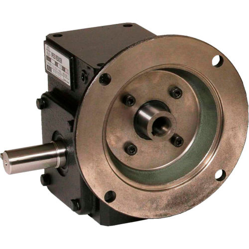 Worldwide HdRF154-60/1-L-56C Cast Iron Right Angle Worm Gear Reducer 60:1 Ratio 56C Frame