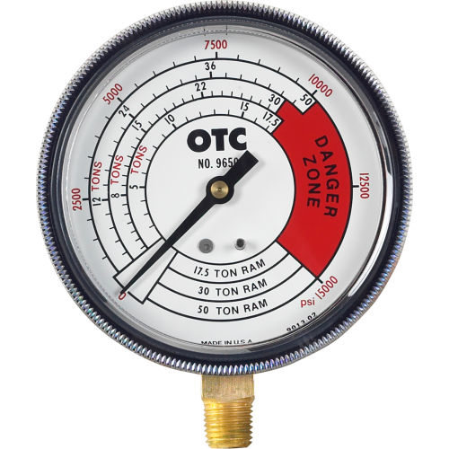 OTC Gauge Pressure And Tonnage Scales, 0-10,000 0-17.5 Ton, 0-30 Ton