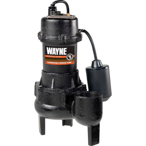 Wayne, RPP50 1/2 Horsepower Cast Iron Sewage Pump with Tether Float Switch