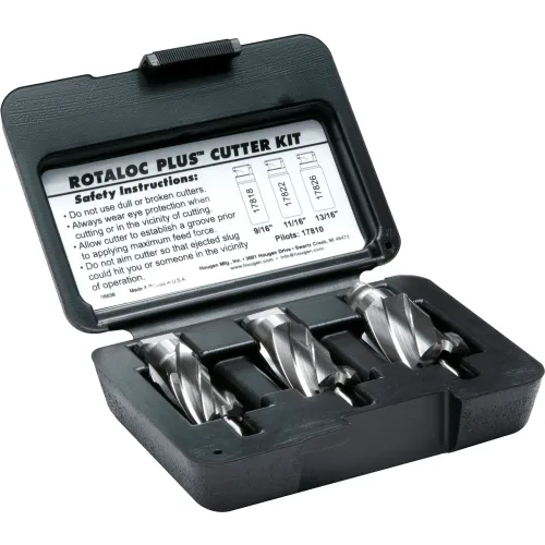 Hougen® RotaLoc Plus™ Cutter Kit, 9/16, 11/16, 13/16" Dia. x 1" Depth