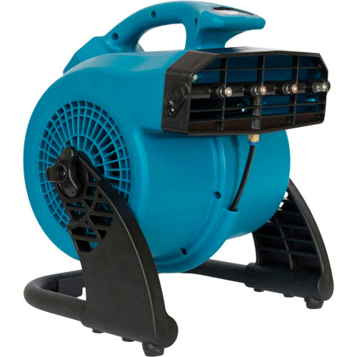 XPOWER Portable 3 Speed Outdoor Cooling Misting Fan, 600 CFM, 1400 RPM, 138W, 1.2A, 60Hz, 115V, Blue