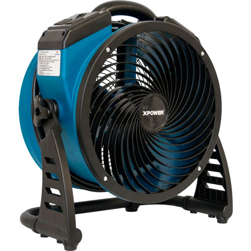 XPOWER P-26AR 1300 CFM 4 Speed Industrial Axial Air Mover, Blower, Fan with Build-in Power Outlets