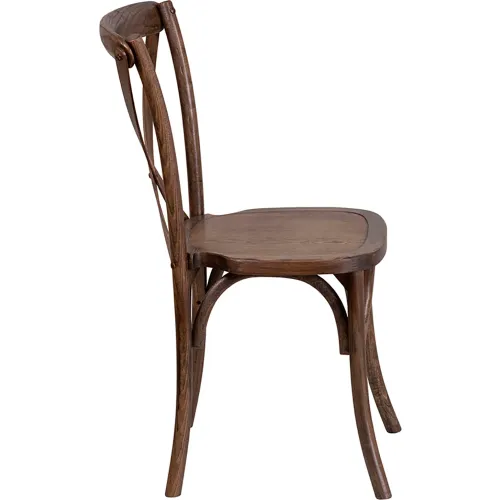 Flash Furniture Stackable Early American Wood Cross Back Chair - Ash -  Hercules Series