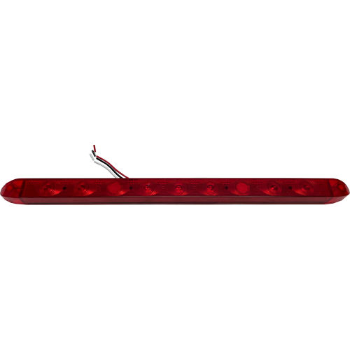 Race Sport 17" Screw Mount High-Powered 9-LED Tail/Brake Light, Red Outer Lens with Red LED Diodes