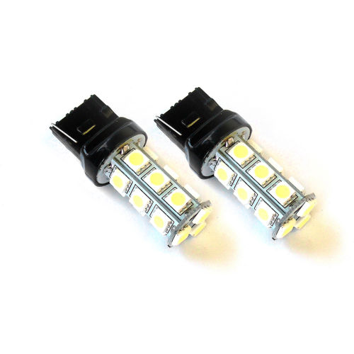 Race Sport 7440 5050 LED 18 Chip Bulbs, Amber, Pair