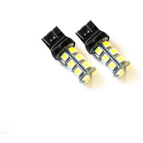 Race Sport 7443 5050 LED 18 Chip Bulbs, Red, Pair