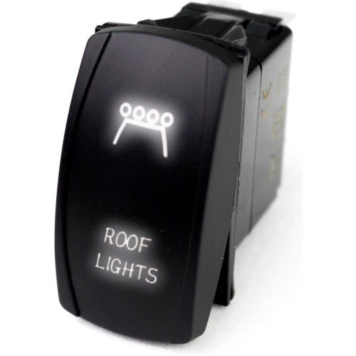 Race Sport LED Rocker Switch with White LED Radiance, Roof Lights