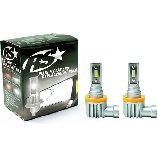 Race Sport H16 PNP Series Plug N Play Super LUX LED Replacement Bulbs, 1,900 LUX Max Output