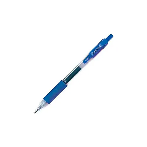 Zebra Sarasa Dry X20 Retractable Gel Pen, Fine Point, 0.5mm, Blue Ink, Dozen (46720)