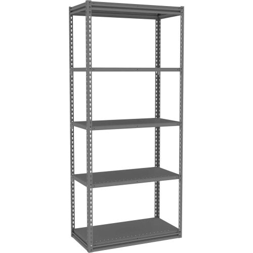 Tennsco Z-Line Boltless Shelving w/ Steel Industrial Shelves- 36"W x 18"D x 84"H- Starter- 5 Shelves