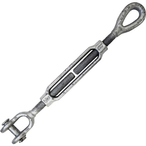 Crosby HG227 Galvanized Turnbuckle Jaw/Eye 3/4" X 6", 5200 LBS WLL