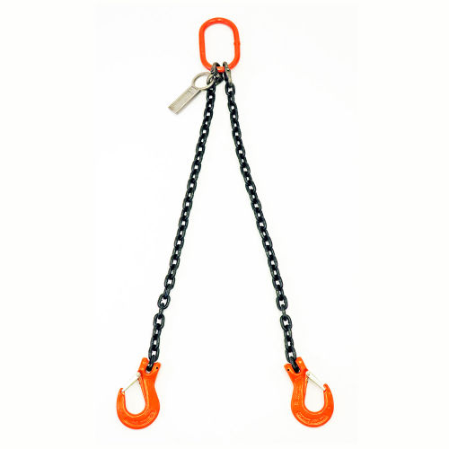 Mazzella Lifting Double Leg Chain Sling W/ Sling Hook, 3'