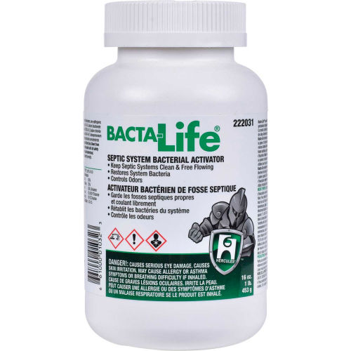 Hercules Bacta-Life&#174; Septic System Bacterial Activator, 1 lb. Bottle, 12 Bottles - 222031
																			