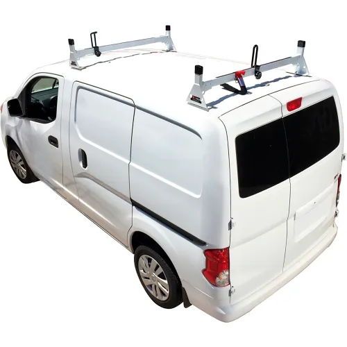 Vantech H1 2 Bar Steel Ladder Roof Rack For Nissan NV200 2013-On, White