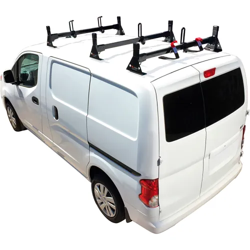 Vantech H1 3 Bar Steel Ladder Roof Rack For Nissan NV200 2013-On, Black