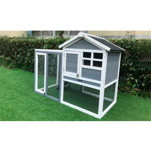 Wire mesh outlet for rabbit run