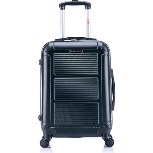 InUSA Pilot Lightweight Hardside Luggage Spinner 20" CarryOn Black