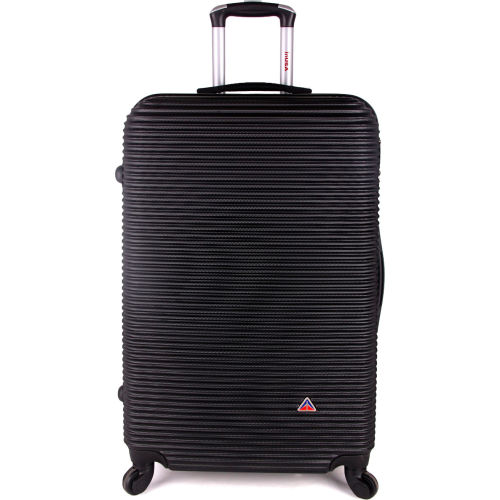 InUSA ROYAL Hardside Spinner Luggage with Ergonomic Handles | Spacious Travel Suitcase with Four Spinner Wheels and Studs | 24 Inch Medium Hardside Spinner Luggage | Black