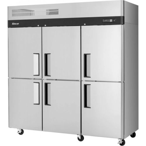 Turbo Air M3 Series Reach-In Freezer, 6 Solid Half Doors, 72 Cu.Ft., Stainless Steel