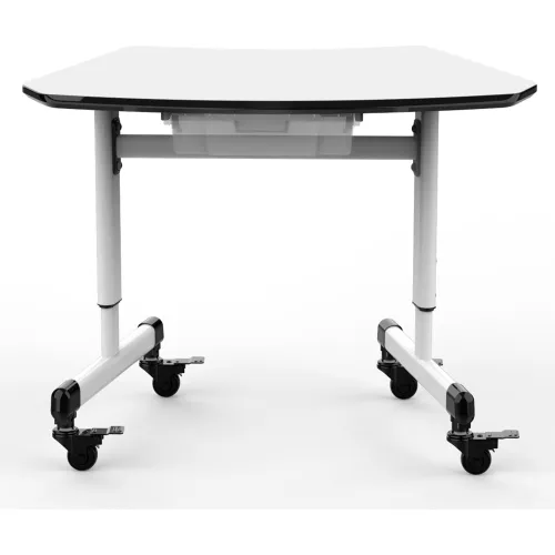 Luxor Height-Adjustable Trapezoid Student Desk with Drawer