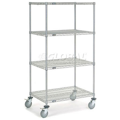 Nexelate Wire Shelf Truck - Shown with Optional Brake Caster