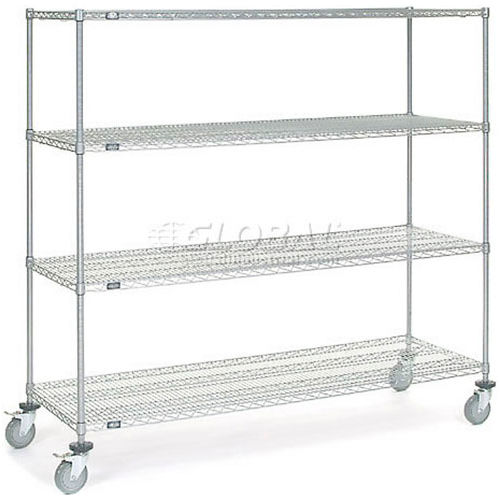 Chrome Wire Shelf Truck - 72"W x 24"D x 69"H