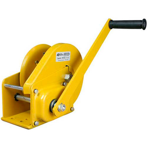 OZ Lifting Carbon Steel Hand Winch With Brake, 1500 Lbs. Capacity