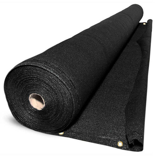 BOEN Privacy Netting W/Reinforced Grommets, 6' x 50', Black - PN-30056