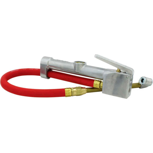 Milton Dual Head Chuck Inflator Gauge, 10 to 160 PSI, 15" Hose - S-506