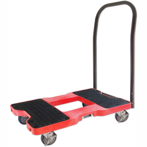 Snap-Loc® SL1500P4R Push Cart Dolly Red 1,500 Lb. Cap., Steel Frame, Strap Option, 4" Casters