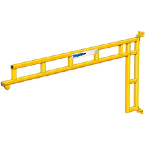 150 lb., 8' span, Spanco 501 Series, Steel, Wall Mounted Jib Crane, Cantilever Design with Trolley